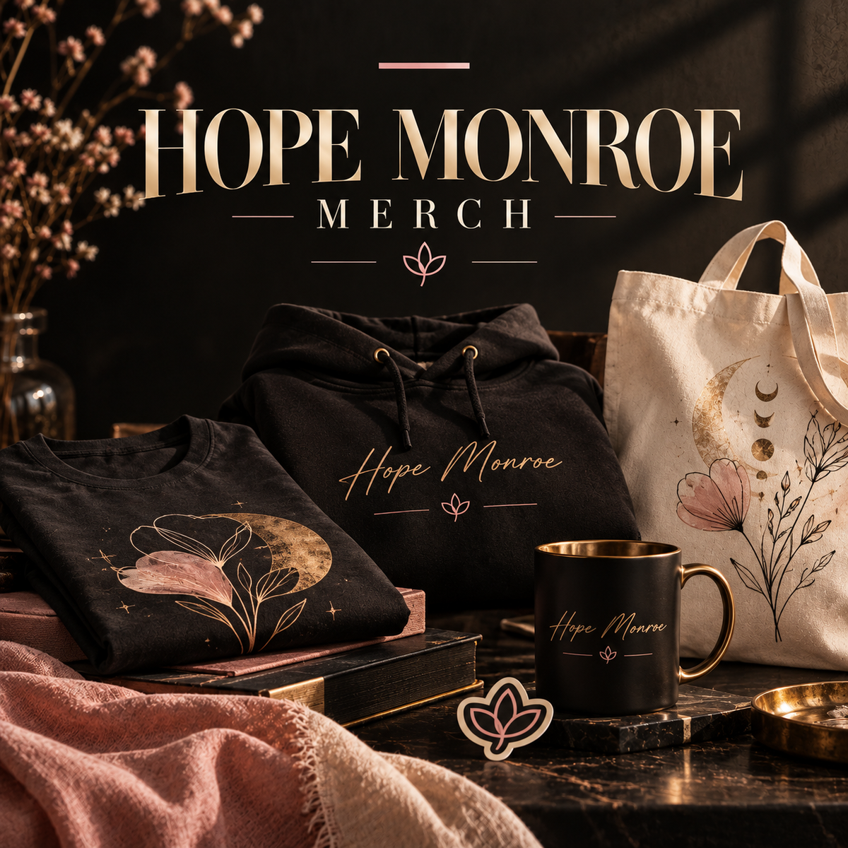 Hope Monroe Merch collection - lyric-driven merch