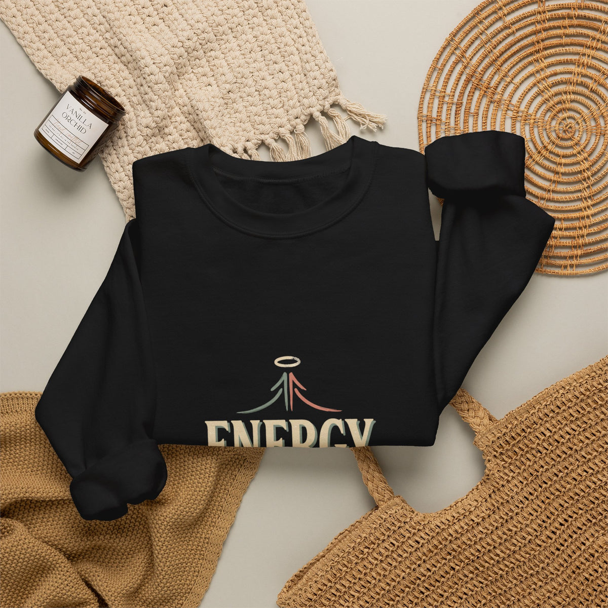 Energy Don't Lie Crewneck Sweatshirt — Inspirational Spiritual Graphic Sweatshirt