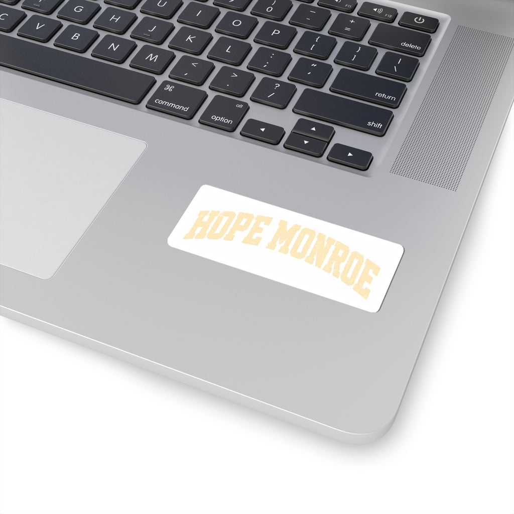 Hope Monroe Arch Sticker — Pale Yellow Kiss-Cut Vinyl Sticker for Laptops, Journals & Gear