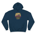 Energy Don't Lie Champion Hoodie — Retro Boombox Streetwear