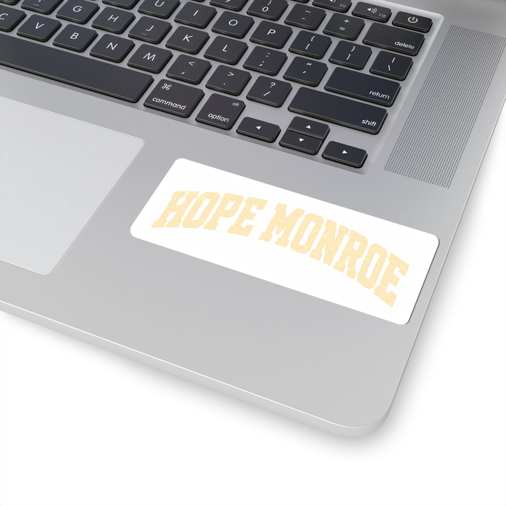 Hope Monroe Arch Sticker — Pale Yellow Kiss-Cut Vinyl Sticker for Laptops, Journals & Gear