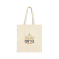 Energy Don’t Lie Elevate Tote Bag — Inspirational Canvas Grocery & Market Tote