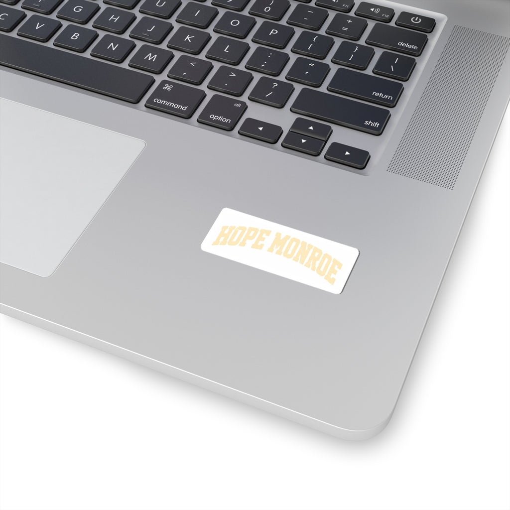 Hope Monroe Arch Sticker — Pale Yellow Kiss-Cut Vinyl Sticker for Laptops, Journals & Gear