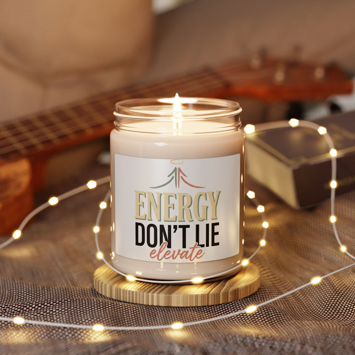 Energy Don't Lie Scented Soy Candle — Elevate Aromatherapy 9oz