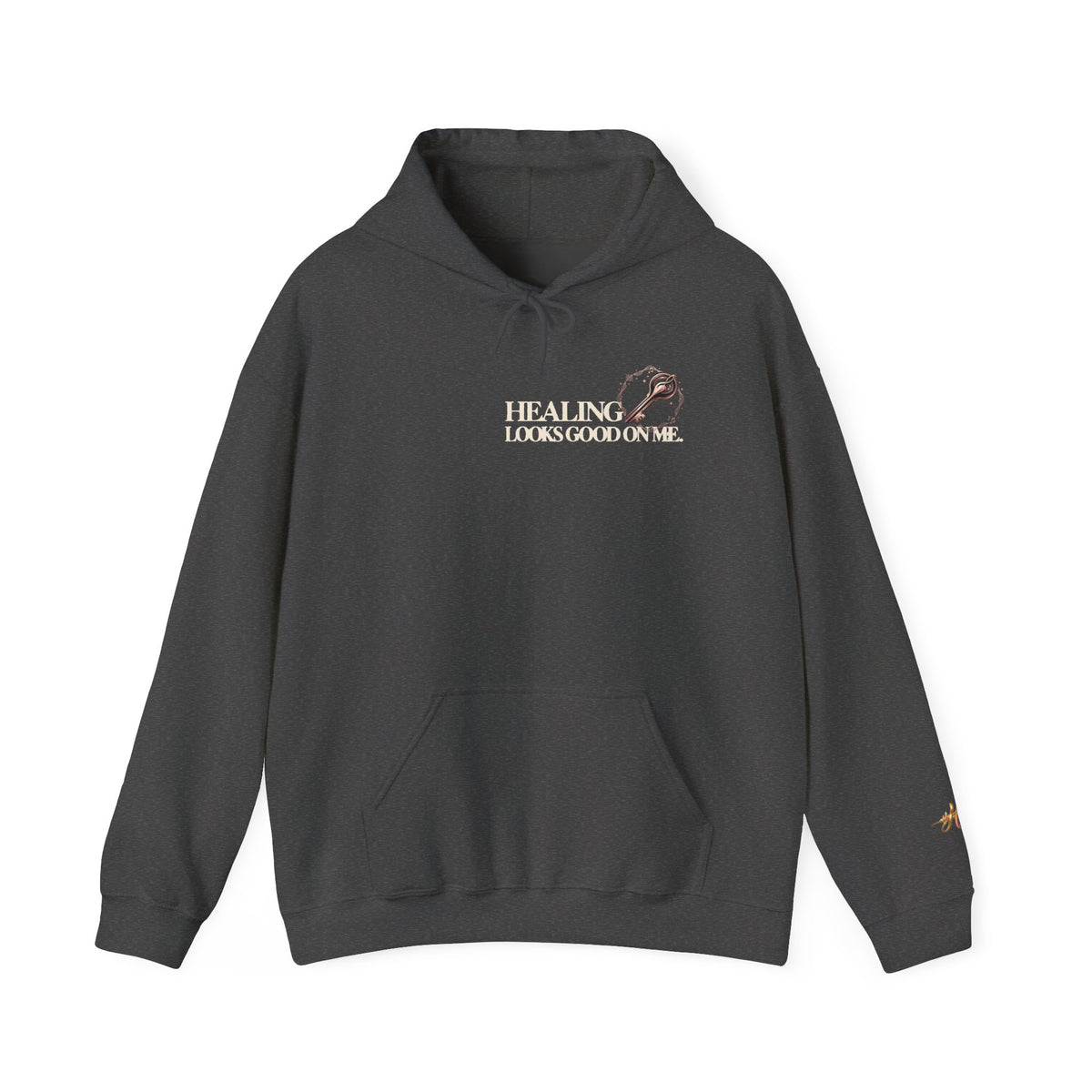 Linear Thoughts Hoodie — Minimal Script Back Print