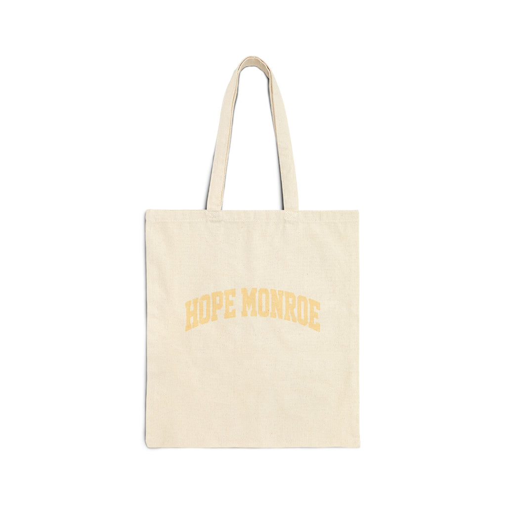 Hope Monroe Canvas Tote Bag — Retro Arch Logo Eco Grocery & Everyday Tote