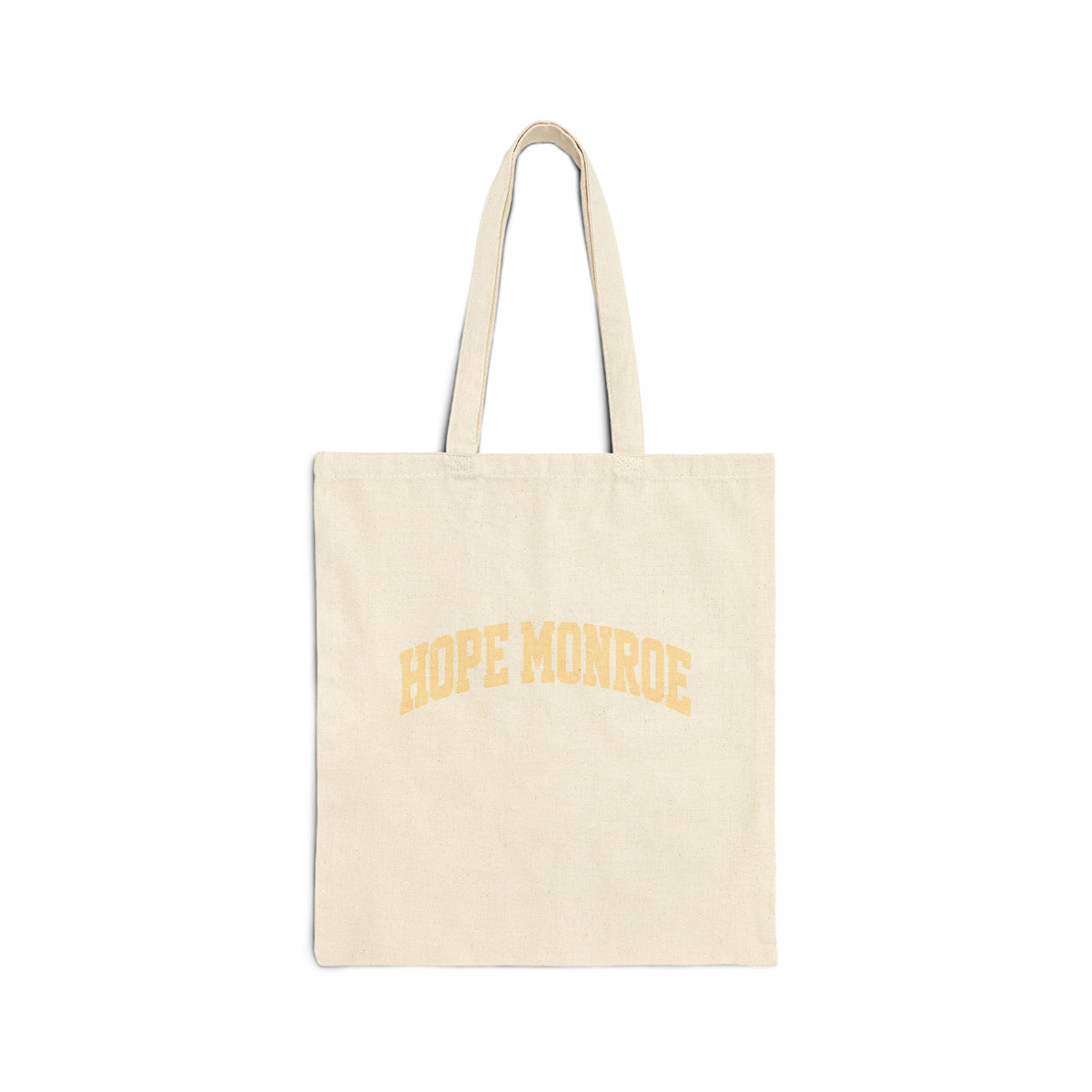 Hope Monroe Canvas Tote Bag — Retro Arch Logo Eco Grocery & Everyday Tote