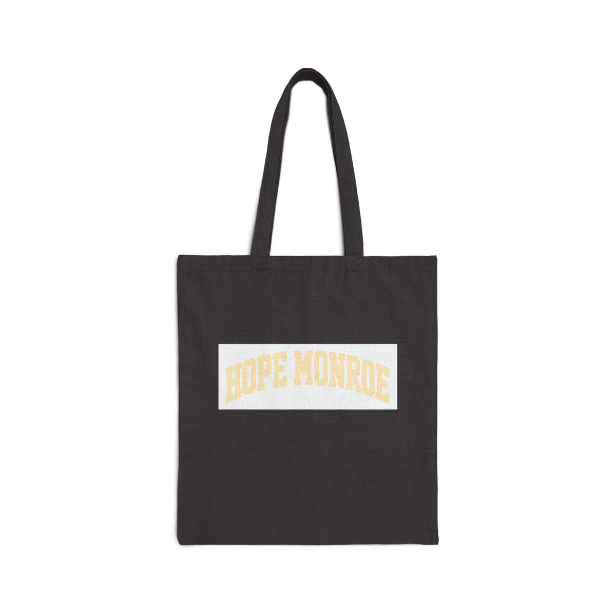Hope Monroe Canvas Tote Bag — Retro Arch Logo Eco Grocery & Everyday Tote