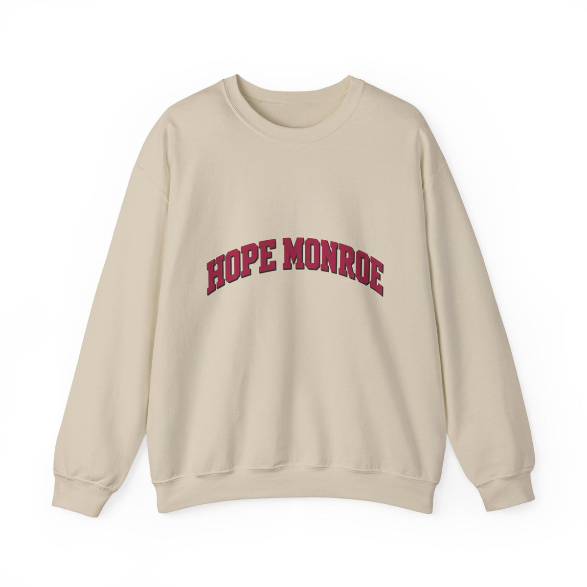 Hope Monroe Crewneck Sweatshirt — Vintage Collegiate Arc Logo