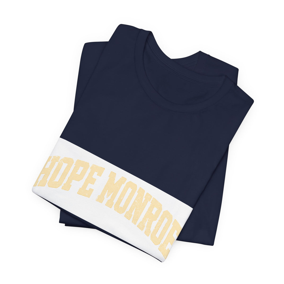 Hope Monroe Graphic Tee — Vintage Arch Logo Short Sleeve Shirt