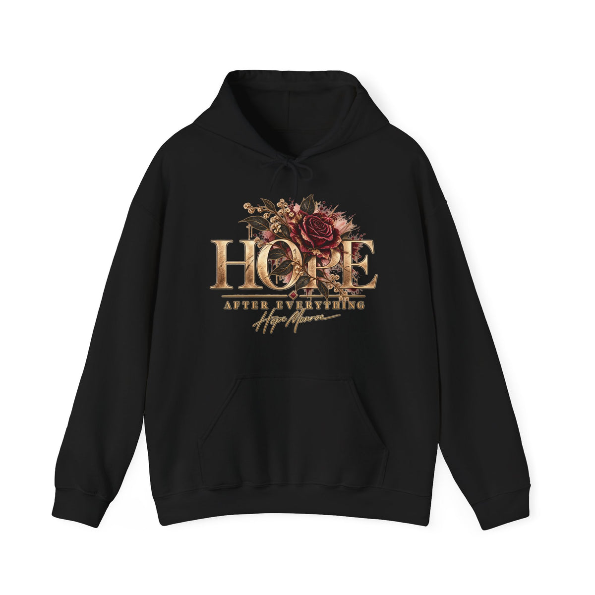 Not Broken. Just Real. — Floral Hoodie