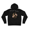 Moon Phases Floral Hoodie — Botanical Crescent Graphic Pullover