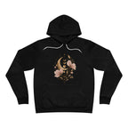 Moon Phases Floral Hoodie — Botanical Crescent Graphic Pullover