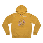 Moon Phases Floral Hoodie — Botanical Crescent Graphic Pullover