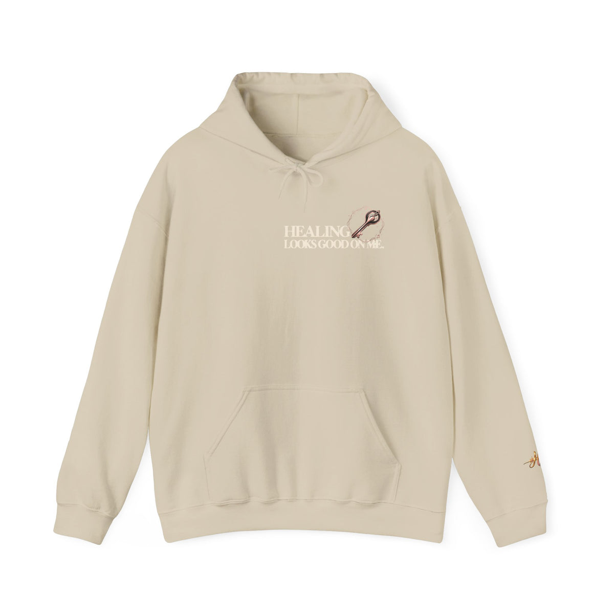 Linear Thoughts Hoodie — Minimal Script Back Print