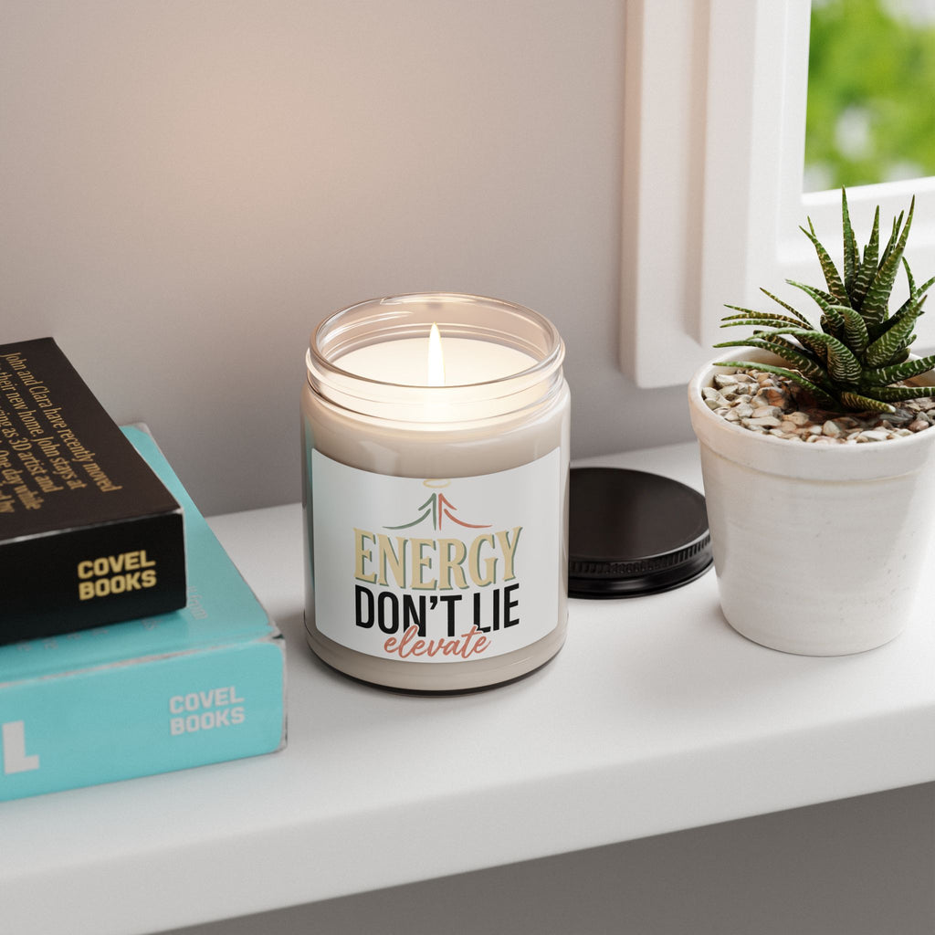 Energy Don't Lie Scented Soy Candle — Elevate Aromatherapy 9oz