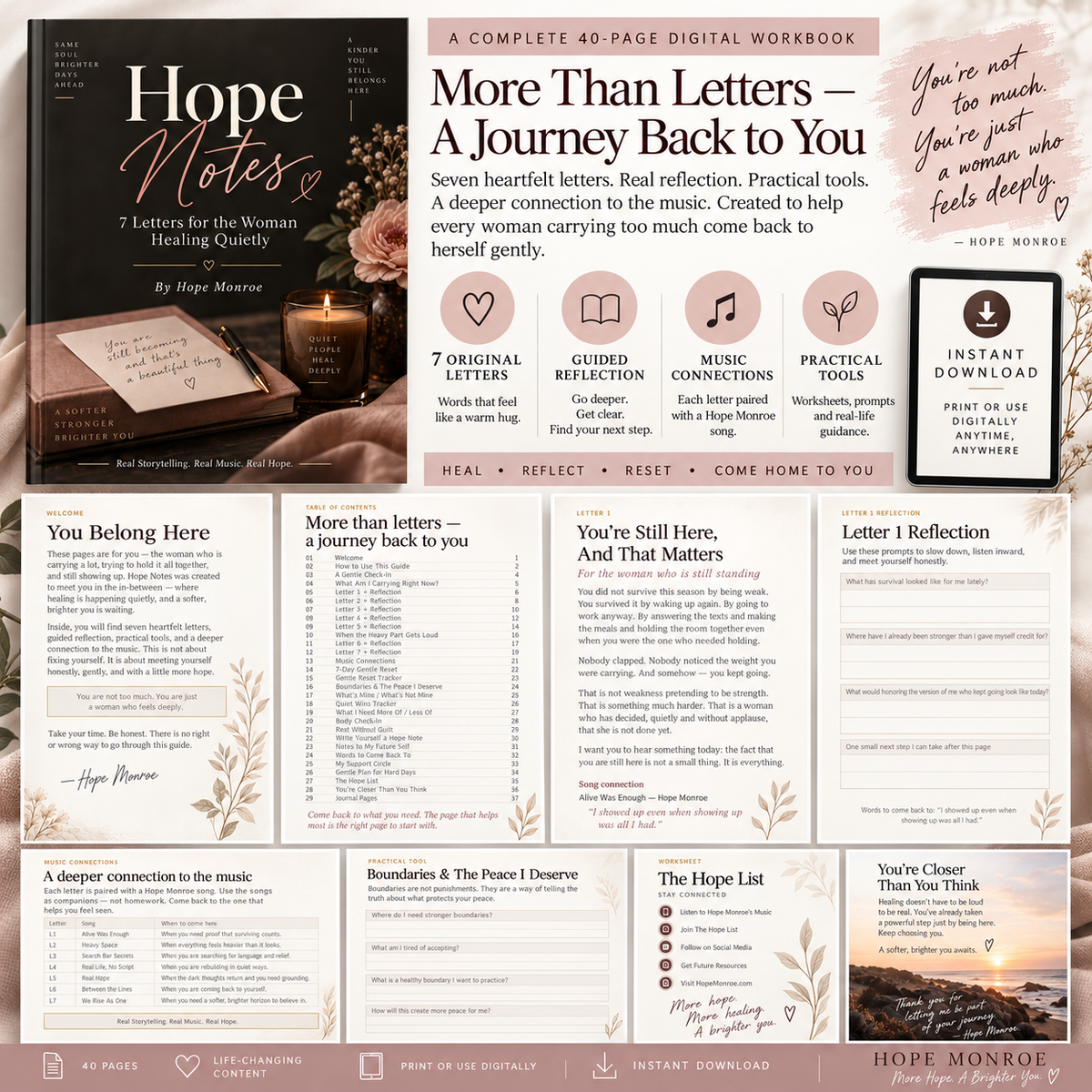 Hope Notes — 7 Letters for the Woman Healing Quietly