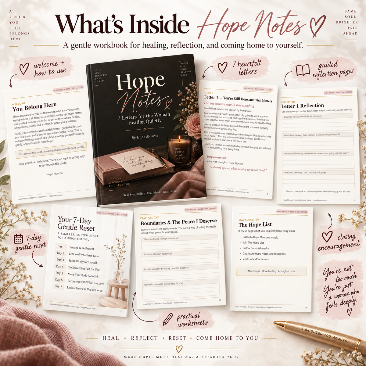 Hope Notes — 7 Letters for the Woman Healing Quietly
