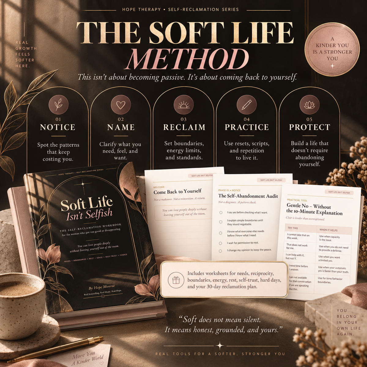 Soft Life Isn't Selfish — The Self-Reclamation Workbook