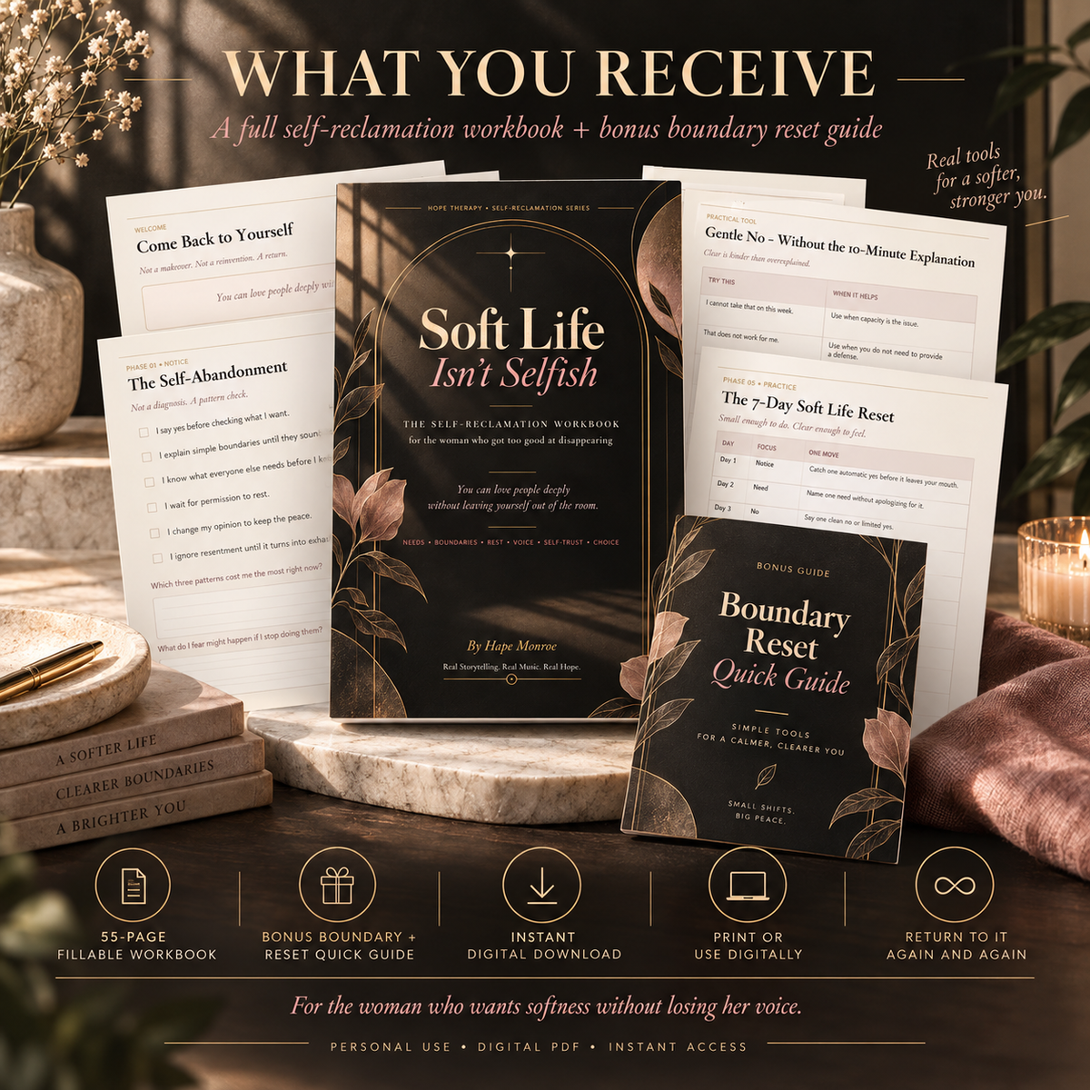 Soft Life Isn't Selfish — The Self-Reclamation Workbook