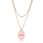 Avera rose gold double-chain Hope necklace in the Hope Monroe Closet