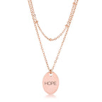 Avera rose gold double-chain Hope necklace in the Hope Monroe Closet
