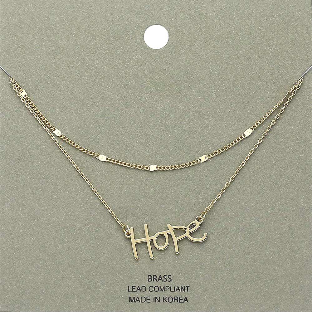 Gold layered Hope pendant necklace by Madeline Love in the Hope Monroe Closet