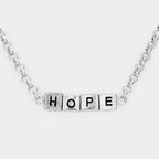 Rhodium HOPE cube pendant necklace from Madeline Love in the Hope Monroe Closet