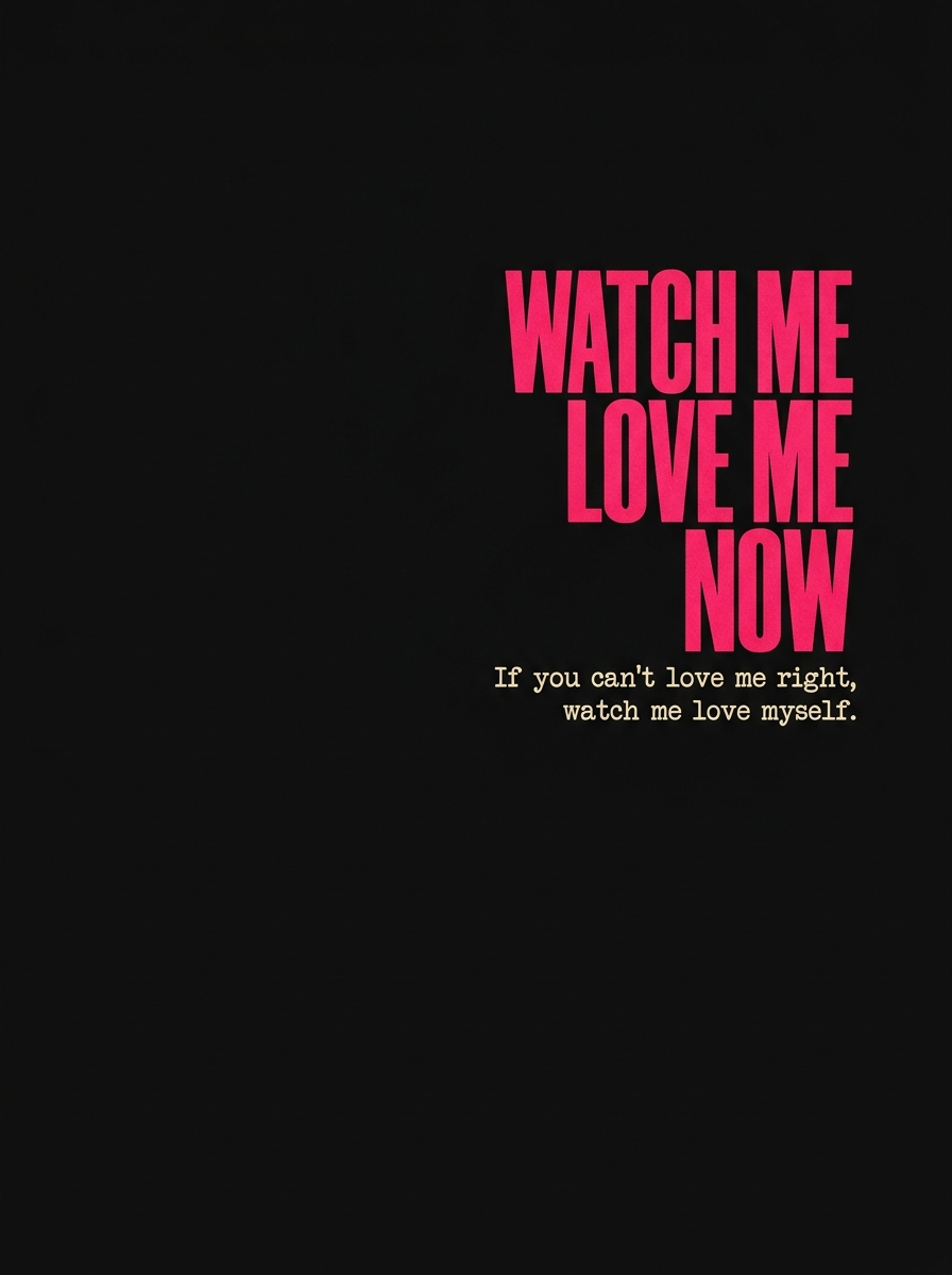 Watch Me Love Me Now oversized hoodie design