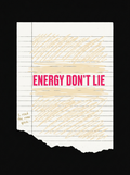 Energy Don't Lie oversized hoodie - redacted notebook design - Hope Monroe lyric merch