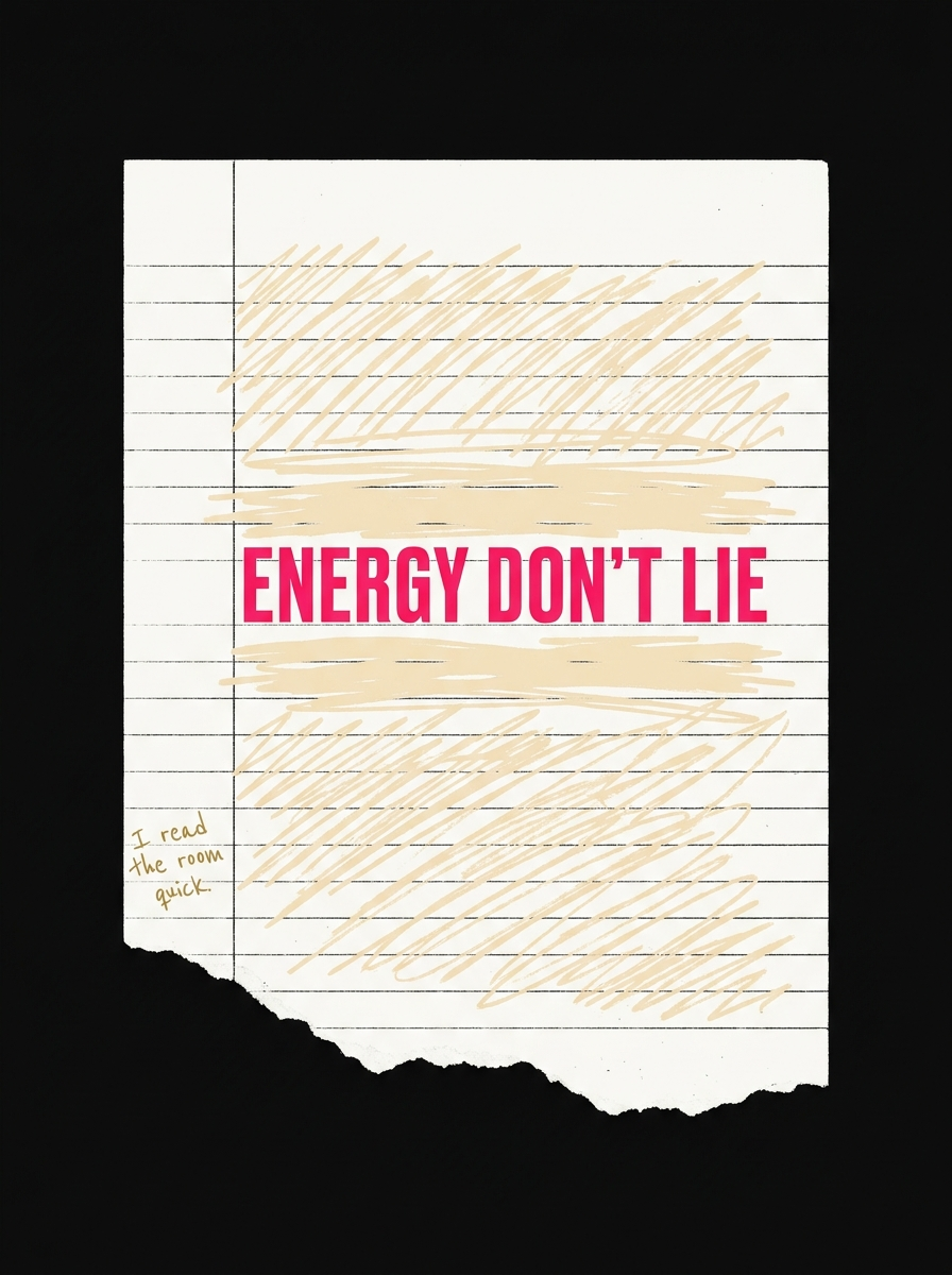 Energy Don't Lie oversized hoodie - redacted notebook design - Hope Monroe lyric merch