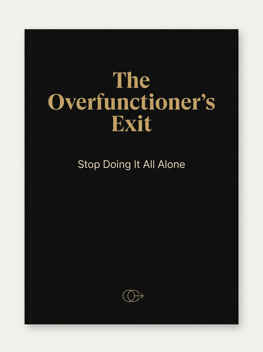 The Overfunctioner's Exit - digital workbook cover - Void Black Antique Gold Champagne