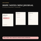 Hope Notes Mini Journal 24-page fillable and printable digital journal by Hope Monroe