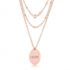 Avera rose gold Hope necklace product detail