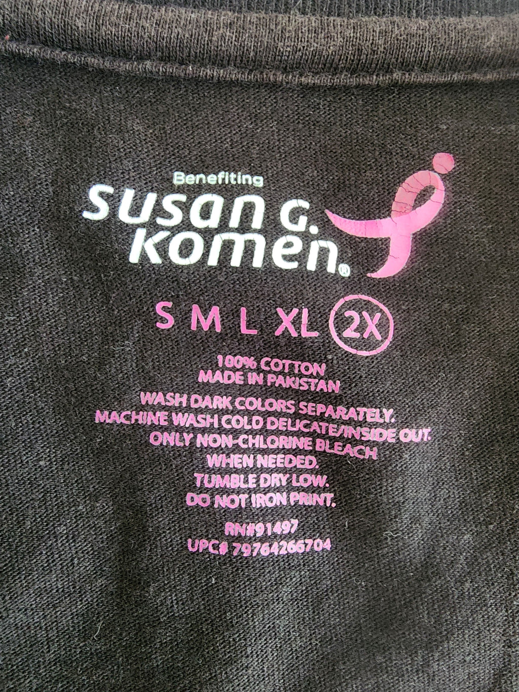 Susan G Komen Womens Jersey Style T Shirt Hope In Pink  Breast Cancer  1X